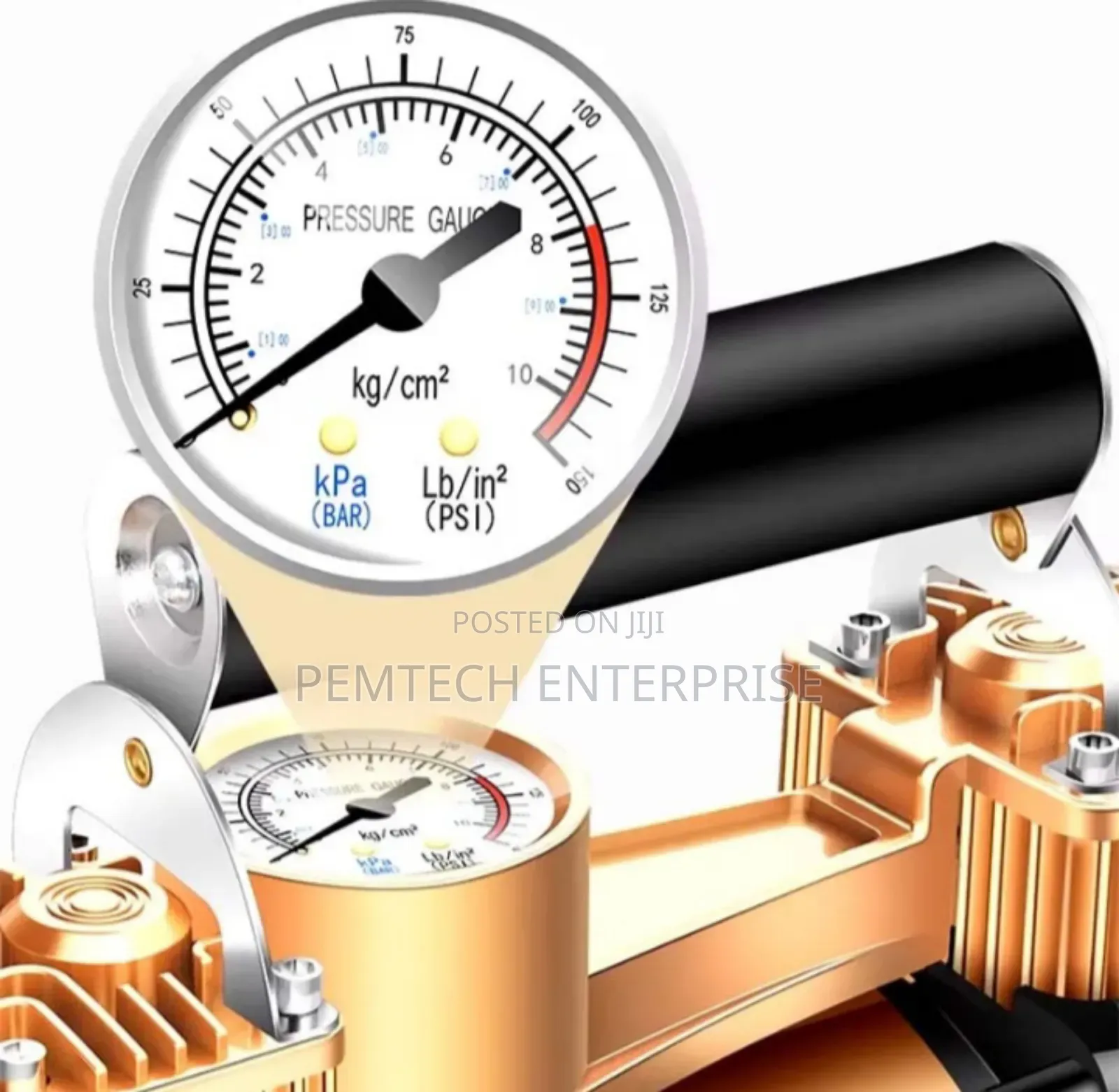 Dual Cylinder Electric Portable Air Compressor Tire Inflator