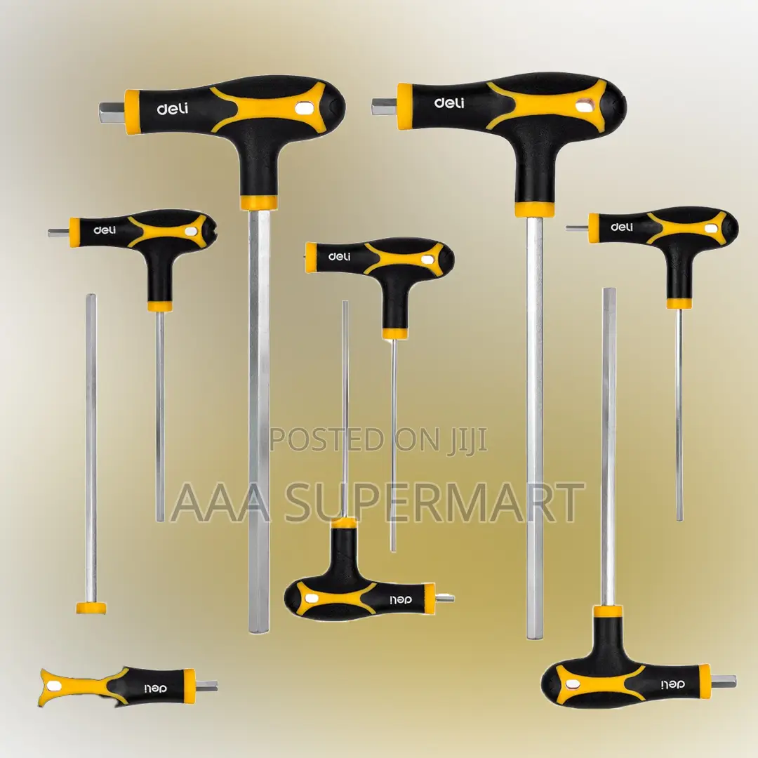 Deli Tools Edl233108 8 PCS T Handle Hex Wrench Set
