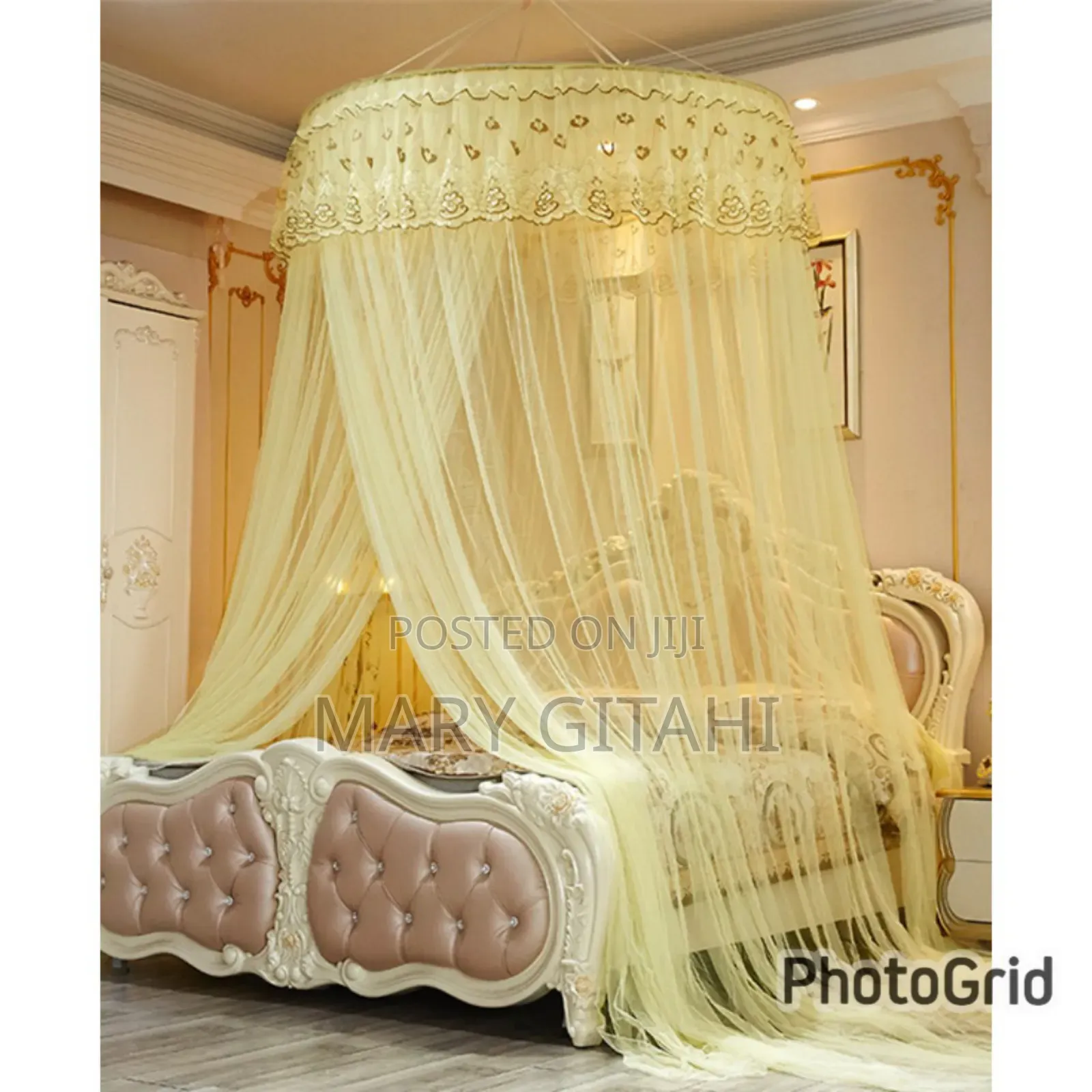 Mosquito Net for Single Bed-Free SIZE _ Cream