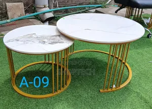 New Model Luxury Pure Ceramic Marble Topnesting Coffeetables