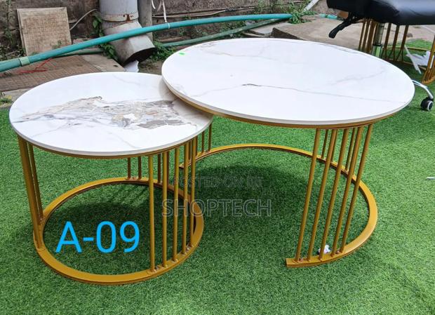 New Model Luxury Pure Ceramic Marble Topnesting Coffeetables - main view