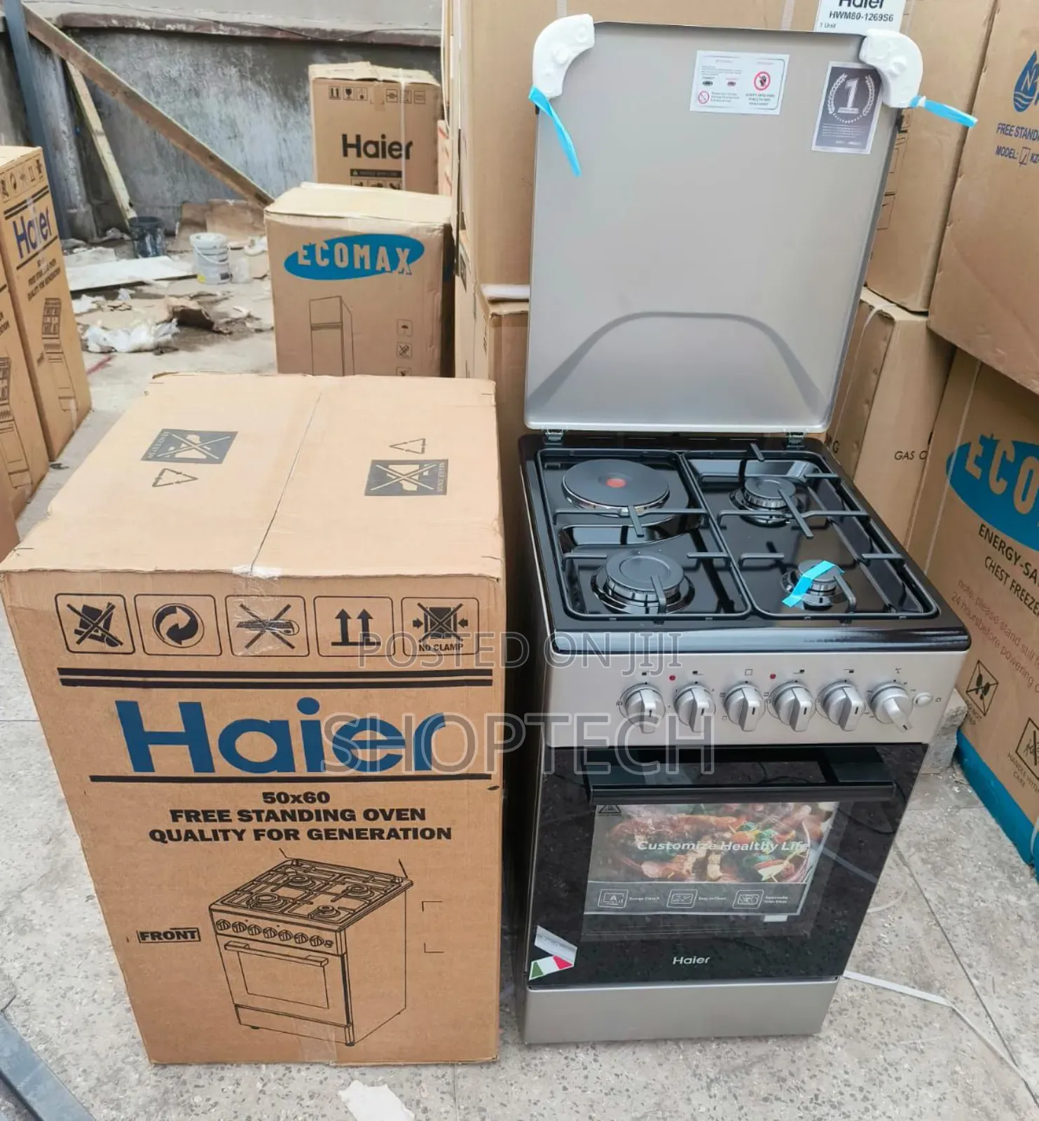 50*60 Haier 3 Gas + 1 Electric Cooker With Electric Oven