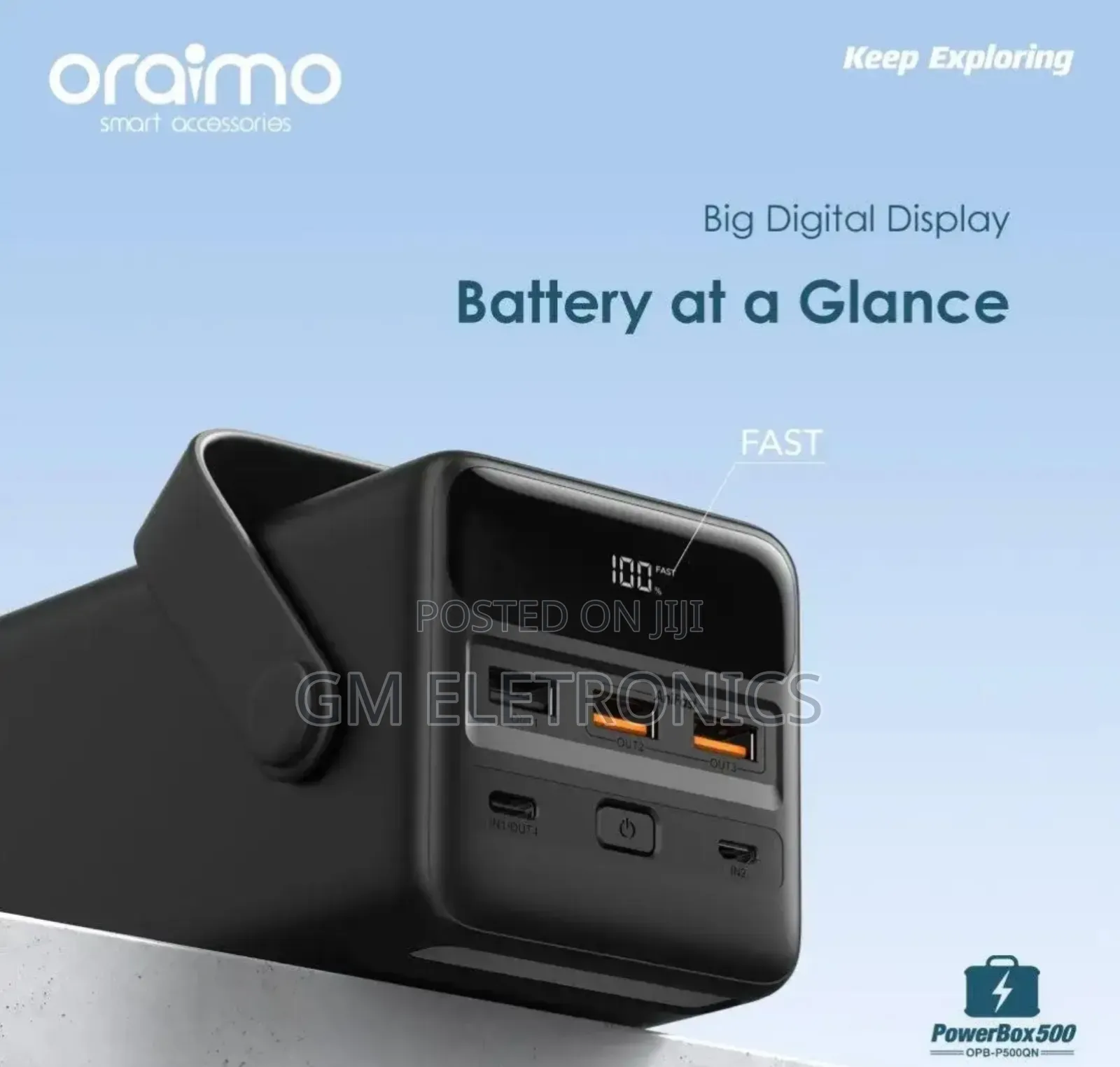 Oraimo Powerbox 500 50000mah 22.5w Powerbank With Torch.