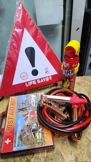 4 in 1 Car Safety Gears Fire Extinguisher First Aid Kit Etc