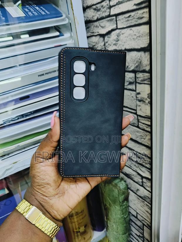 Leather Flip Cover For Infinix Hot 50 Pro Plus - thumbnail 3