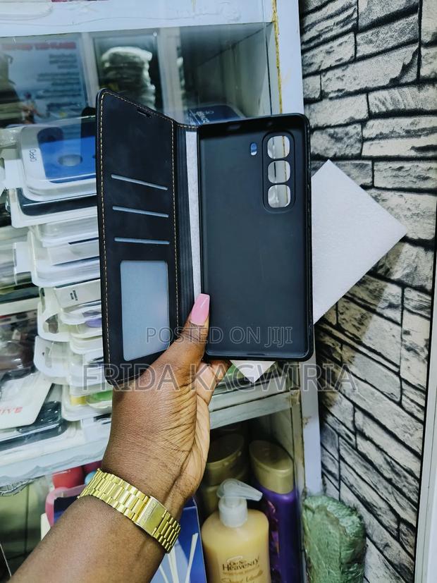 Leather Flip Cover For Infinix Hot 50 Pro Plus - thumbnail 4