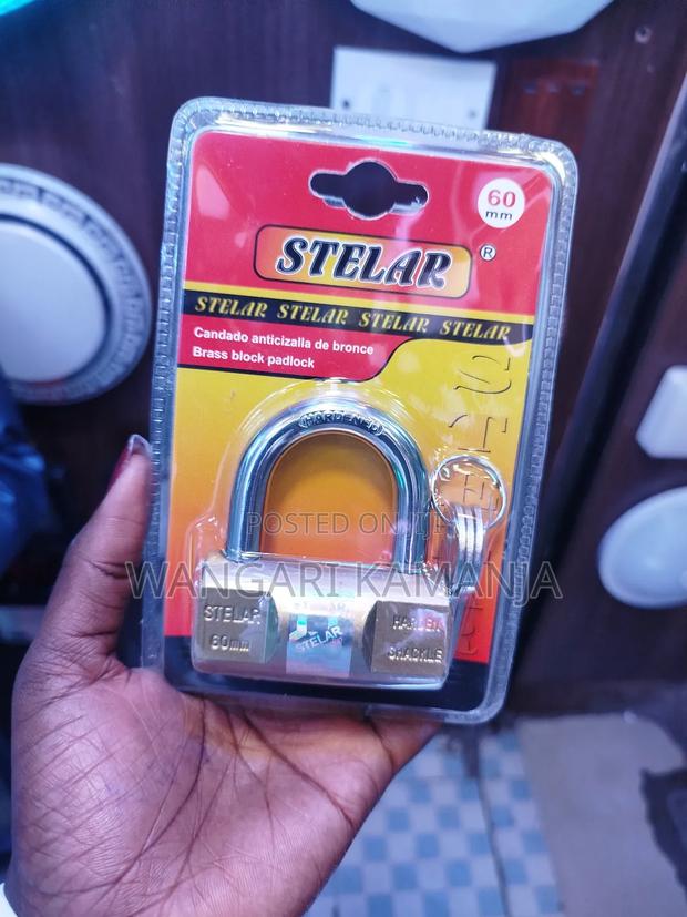 Stellar Padlock 60mm Brass Block Padlock - main view