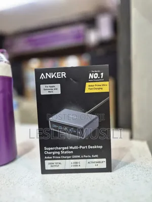 Anker Prime Charger (200W, 6 Ports, Gan) – A2683V41 – Black