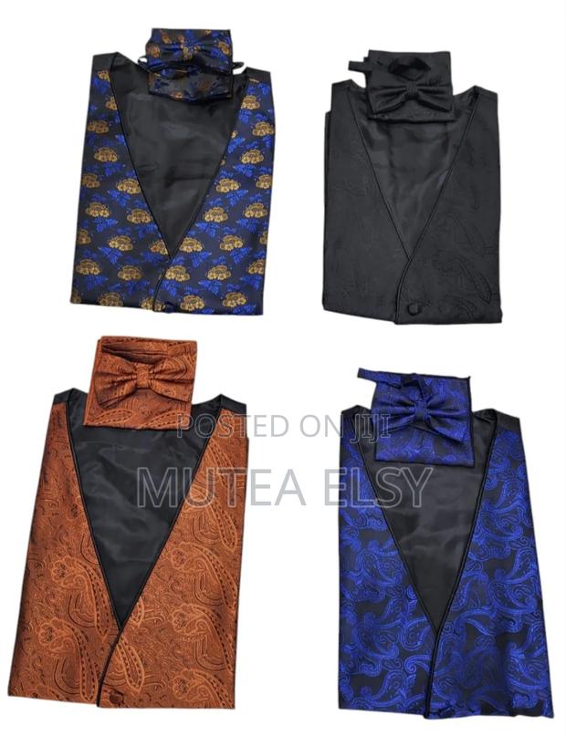 Black,Pink,Green Yellow Half Coats and Bowties Sets - main view