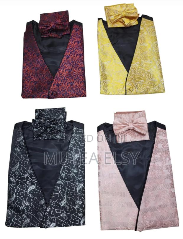 Black,Pink,Green Yellow Half Coats and Bowties Sets - thumbnail 3