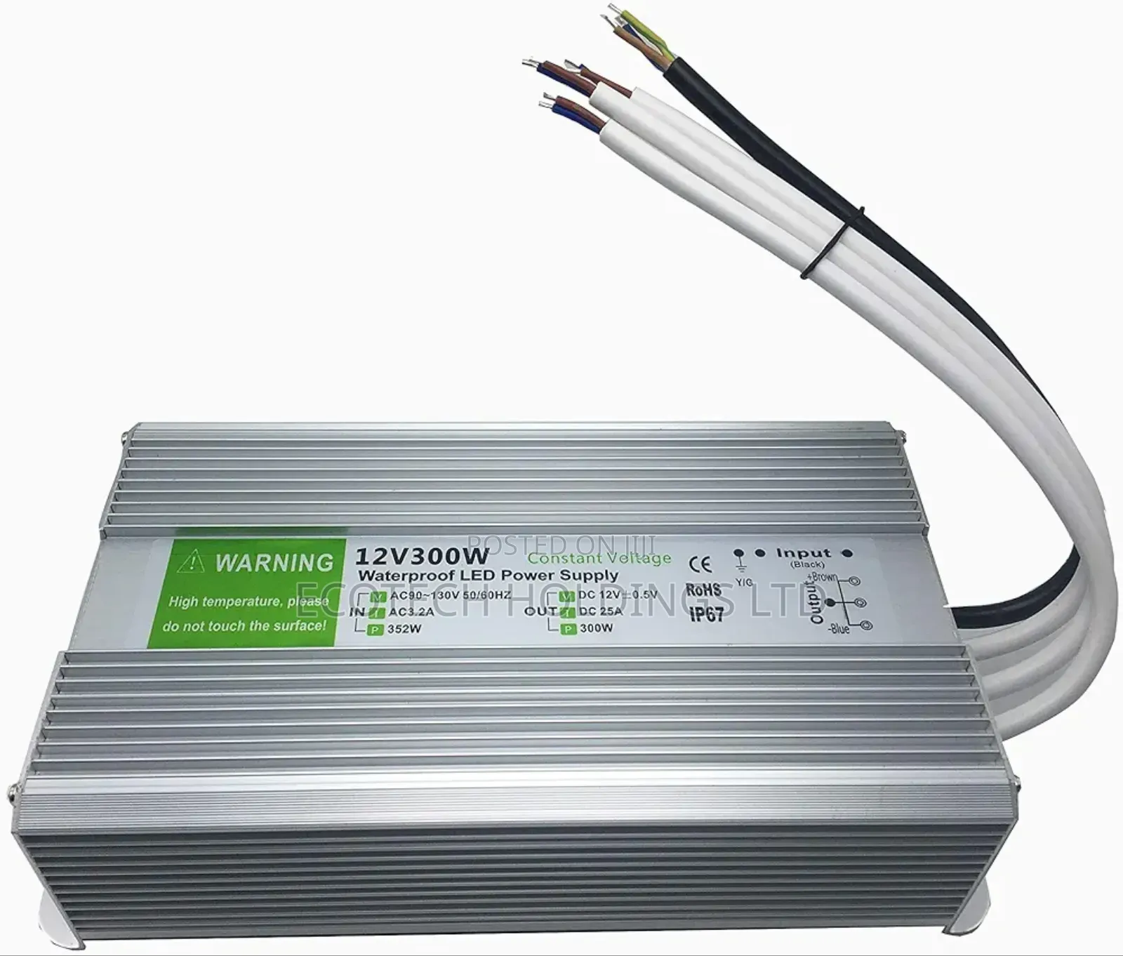 300wts 12volts Waterproof LED Power Supply IP67 Vx3qhj