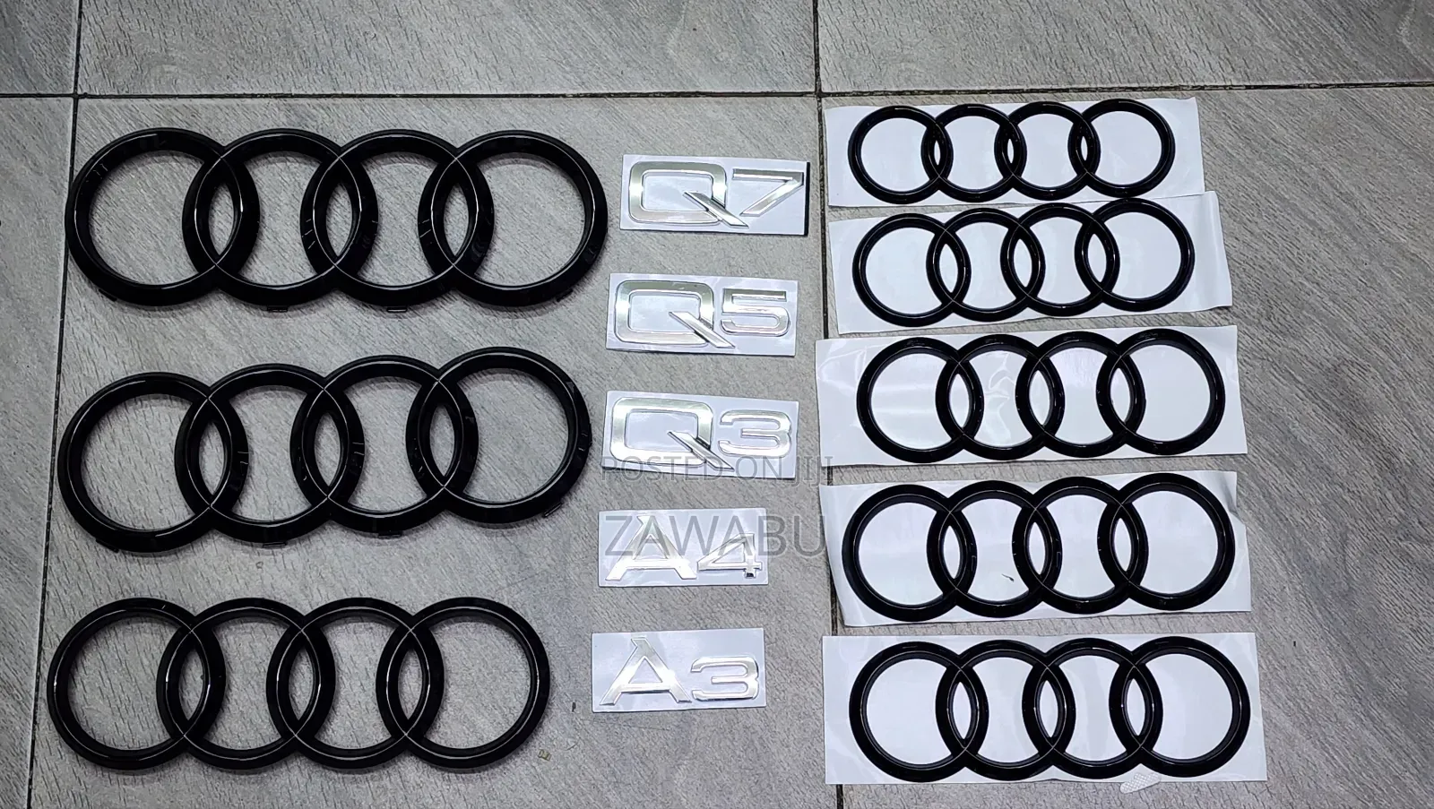 Audi Logos, Grill Back Logos A3,A4,Q3,Q5,Q7