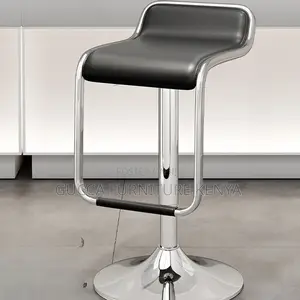 Home Chairs: Black Swivel Quadrilateral Pub Stool