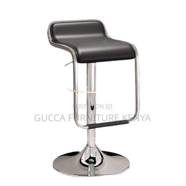 Home Chairs: Black Swivel Quadrilateral Pub Stool - thumbnail 4