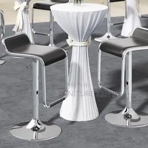 Home Chairs: Black Swivel Quadrilateral Pub Stool