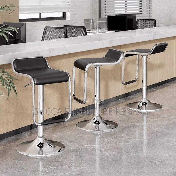 Home Chairs: Black Swivel Quadrilateral Pub Stool - thumbnail 7