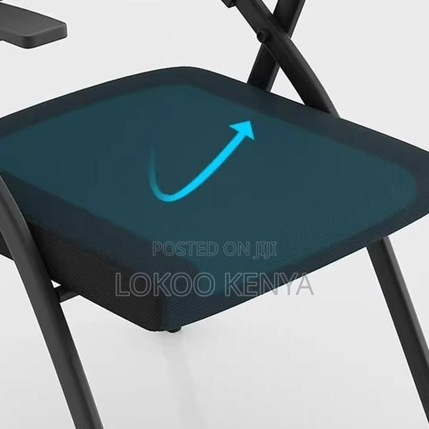 Office Chair: Black Foldable Conference Chair