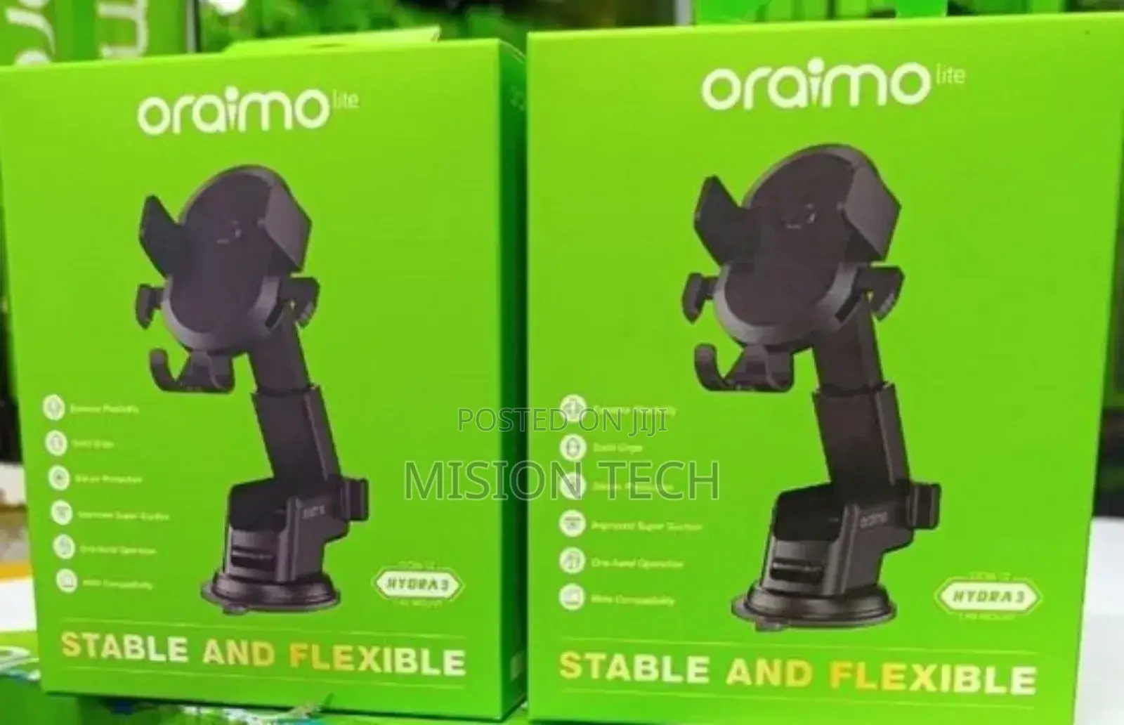Oraimo Hydra 3 Car Mount Phone Holder - Black