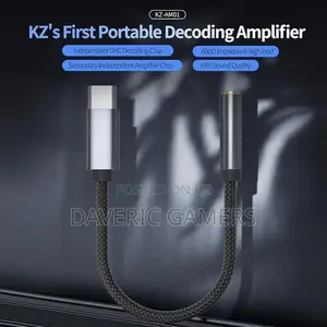 Kz Am01 Usb C to 3.5mm Audio Dac + Ic Amplifier Dual Chip