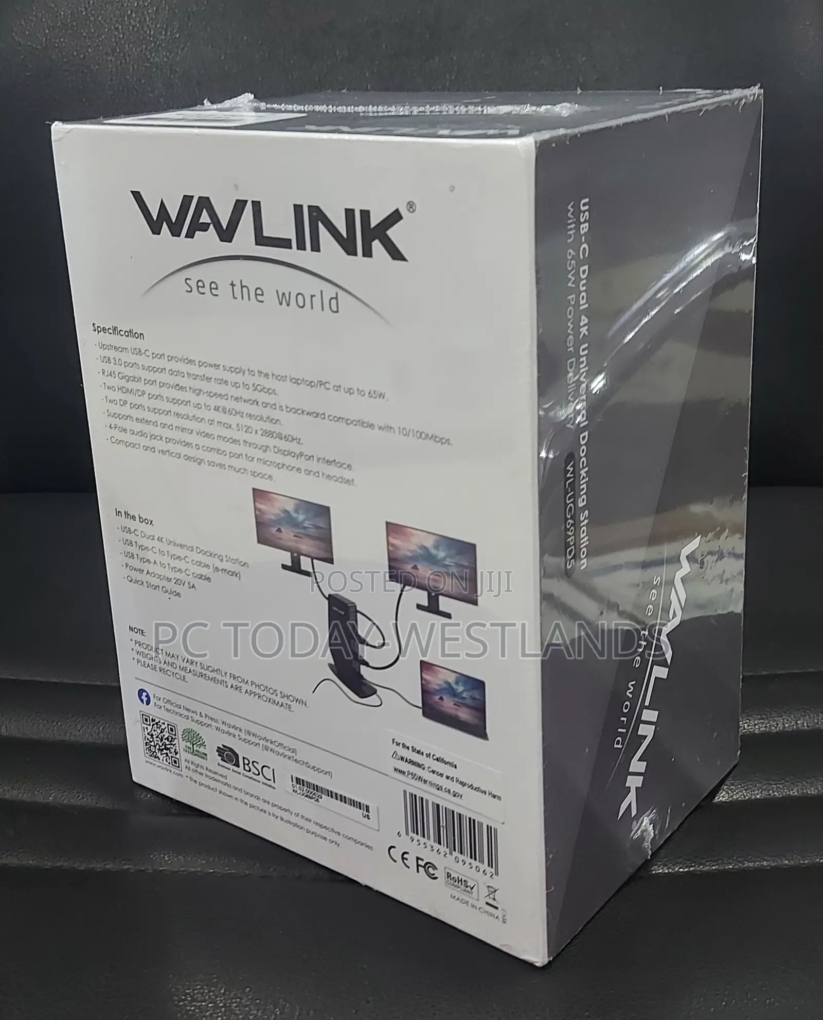 WAVLINK Ultra HD Multiple-Display Docking Station With 65W
