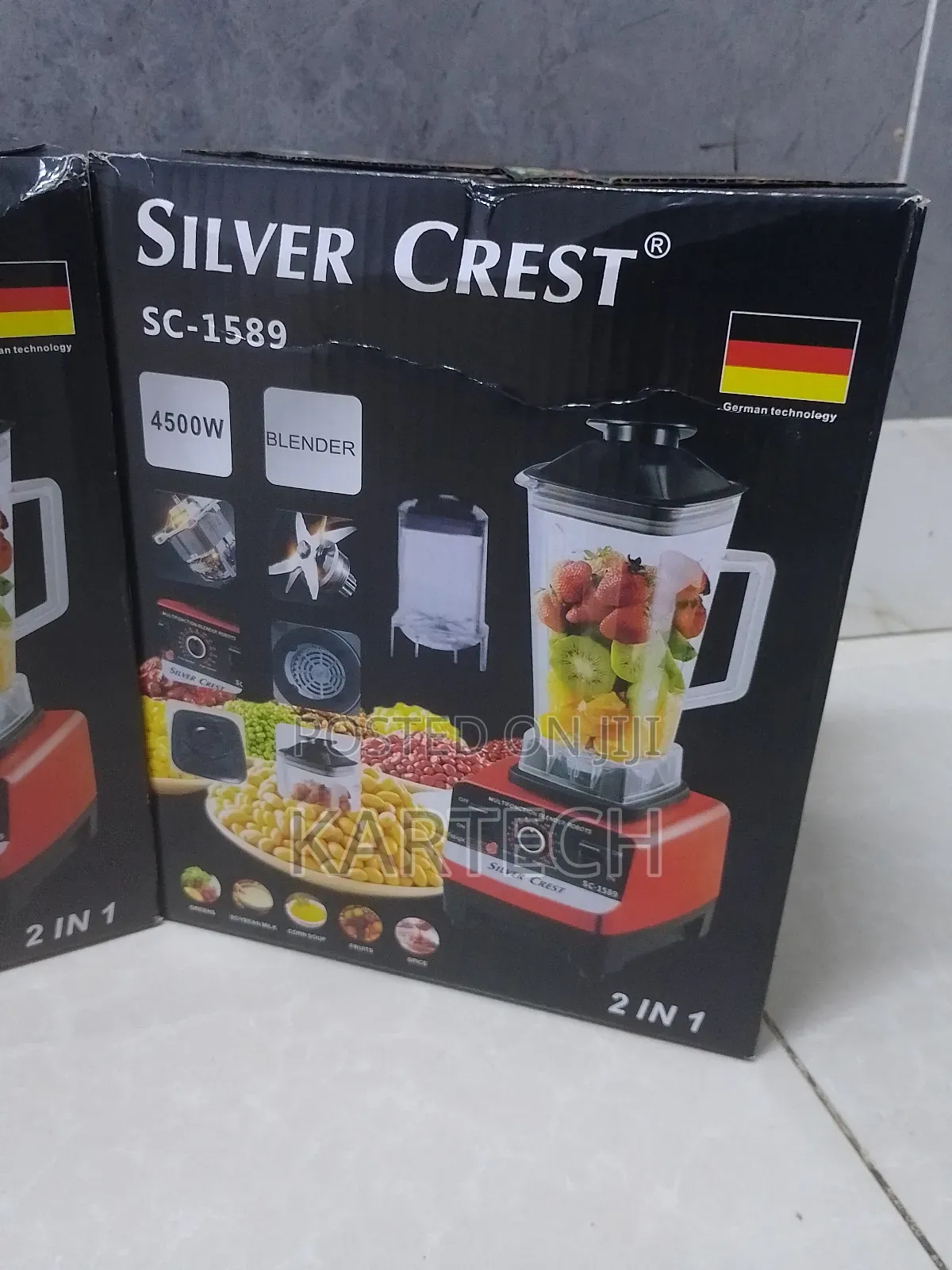 Silver Crest Sc-1589 2l 2 in 1 Blender With Grinder (4500w)