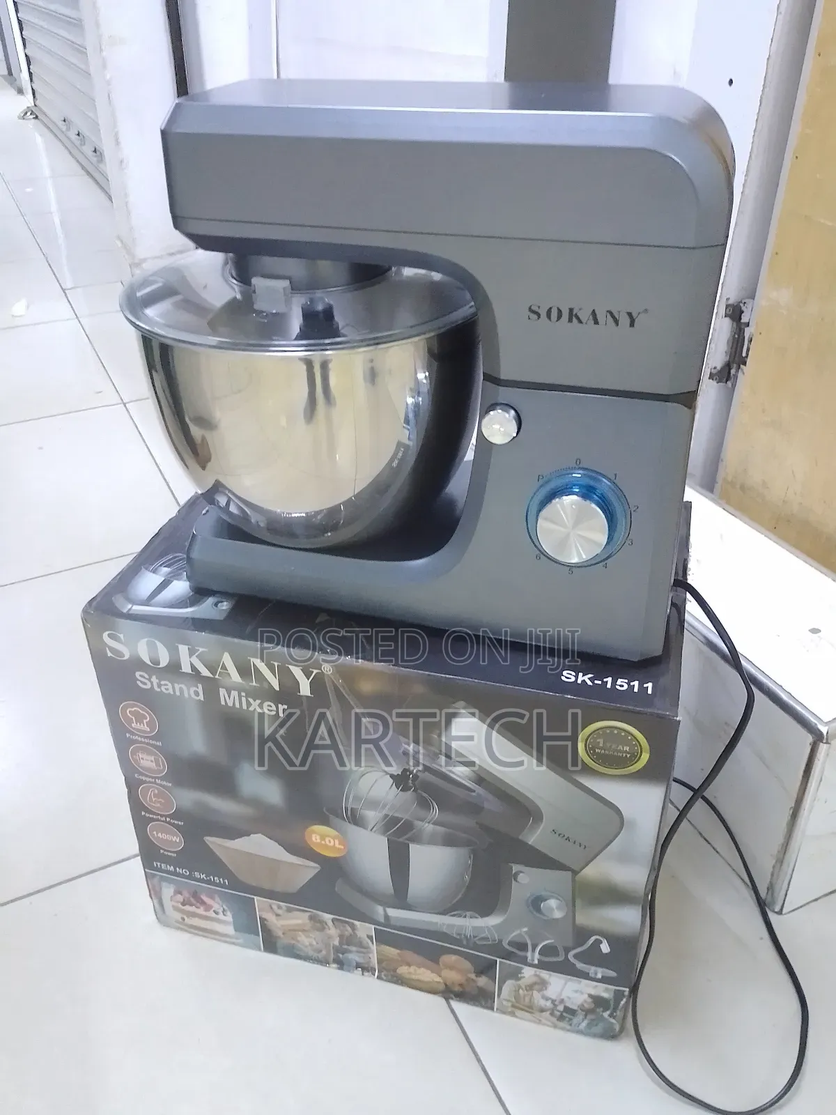 Sokany 8 L 1400W Commercial Stand Mixer
