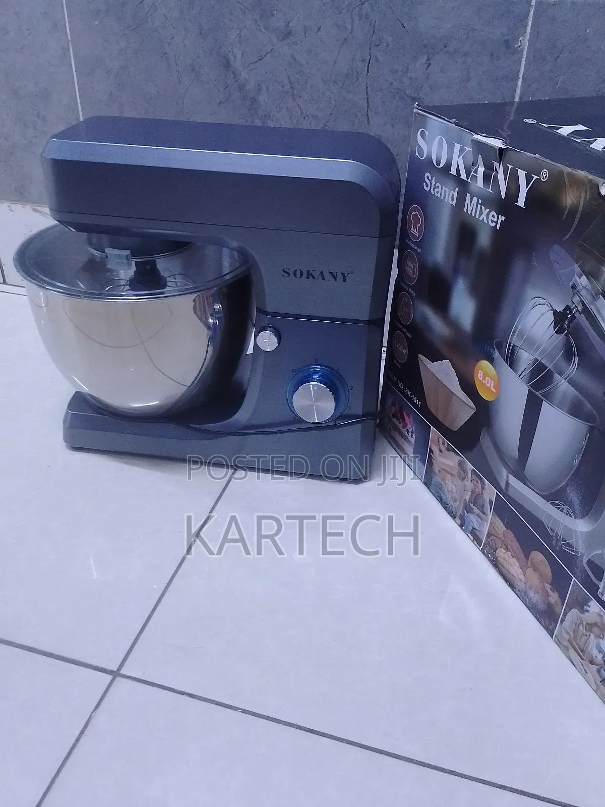 Sokany 8 Litres 1400W Commercial Stand Mixer With Tilt Head