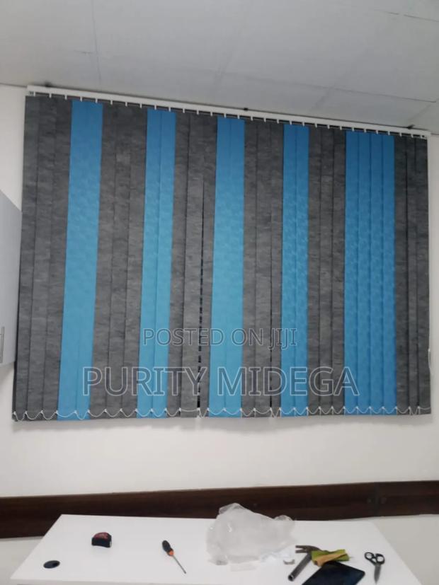 Blue Grey Vertical Blinds Fabrics - main view