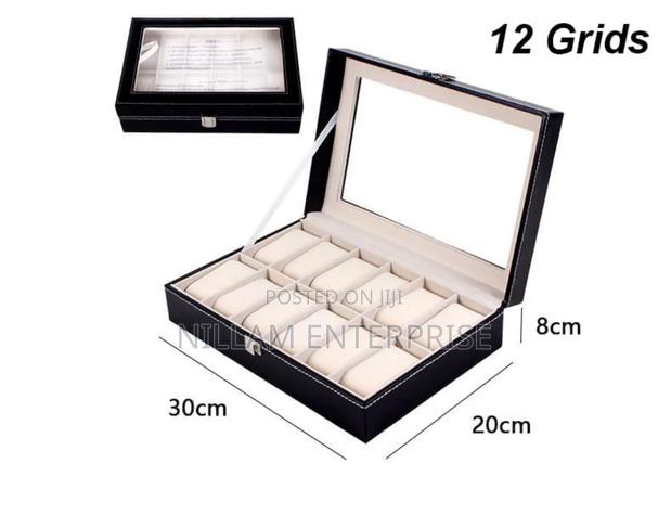 12 Slots Leather Watch Organizer - thumbnail 4