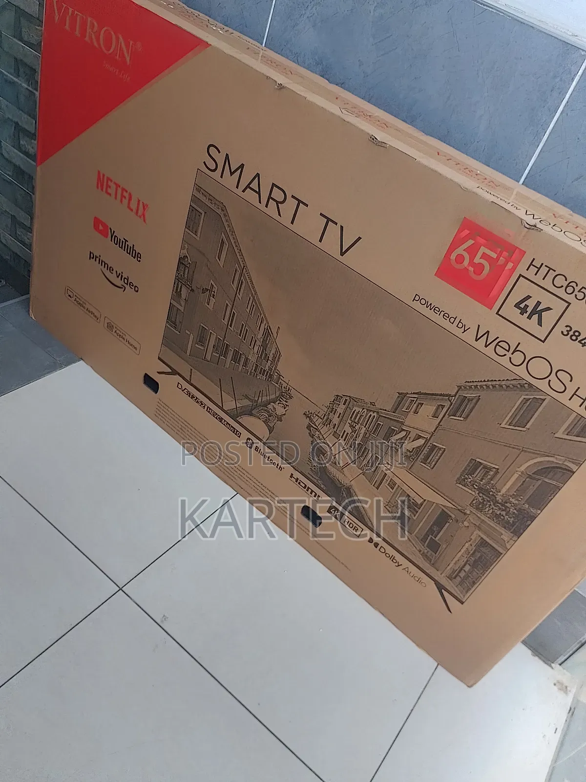 Vitron 65" Smart Led Uhd Tv, Netflix–Powered by Webos Hub