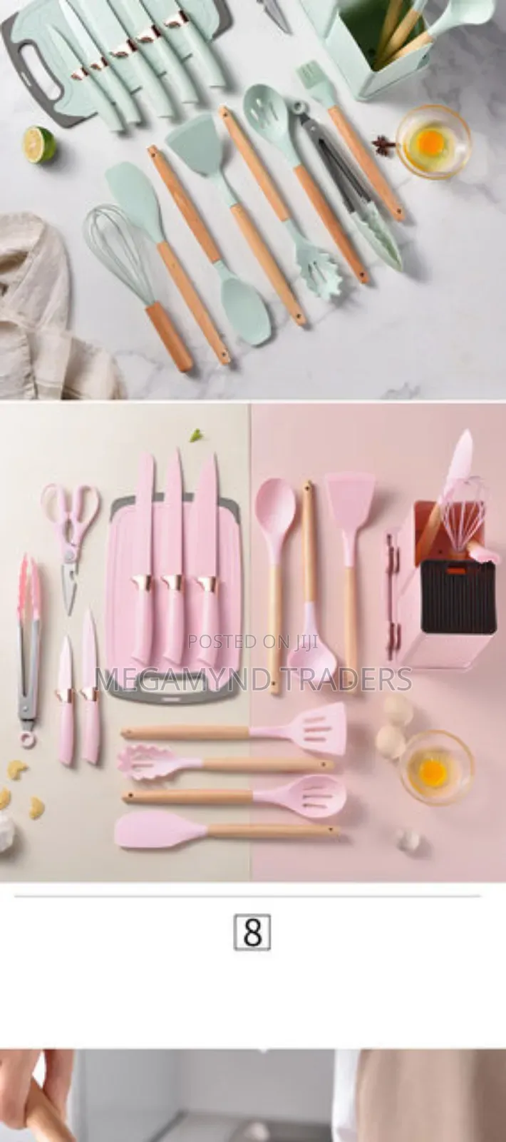 19pc Silicone Cooking Set/Heat Resistant Cooking Spoon