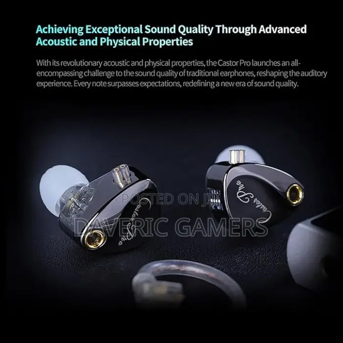 Kz Castor Pro in Ear Monitor, Hifi Bass in Ear Headphone