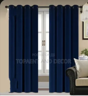 Dark Blue Window Curtains for Sitting Room and Bedroom