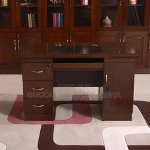 Office Tables:140cm Executive Mahogany Writing Staff Desk