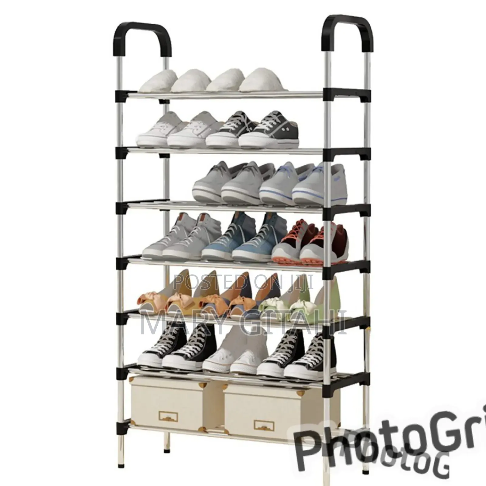 Shoe Rack 7-Tier Metal Shoe Storage Organiser