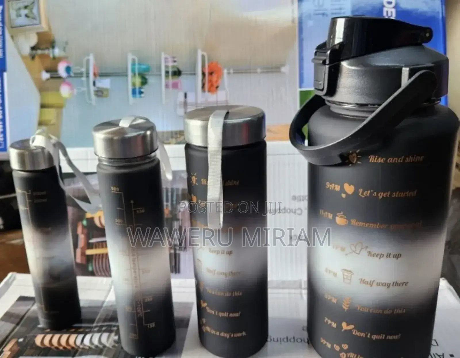 4 in 1motivation Water Bottle