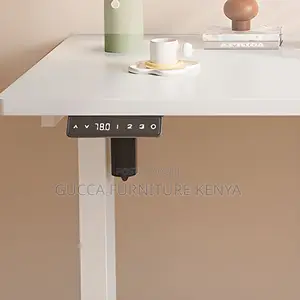 Office Tables: Computer Desk With Electric Height Adjustment