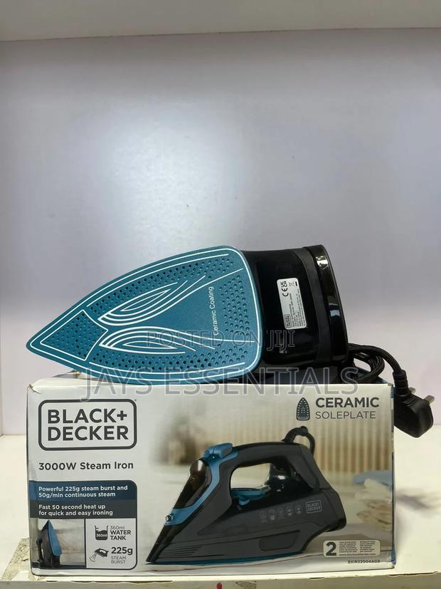 3000 Watts Black Decker Iron Box - thumbnail 3