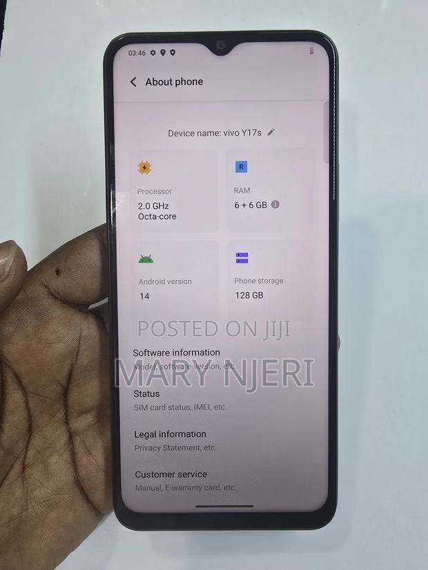 Vivo Y17s 128 GB Blue - thumbnail 2