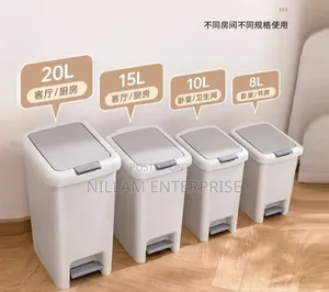 Pedal Dustbin With Dual Opening