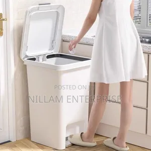 Pedal Dustbin With Dual Opening