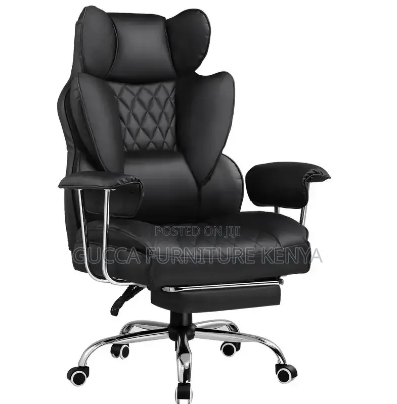 Office Chairs:Full Leather Highback Reclining Computer Chair