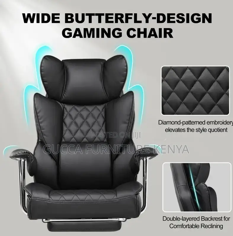 Office Chairs:Full Leather Highback Reclining Computer Chair