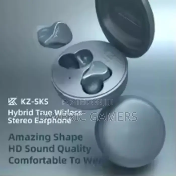 Kz Sks Tws Earphones – Hybrid Drivers, Bt 5.2, Gaming