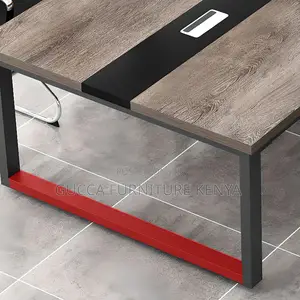Office Tables:2.4 Meters Dove Grey Wooden Boardroom Table