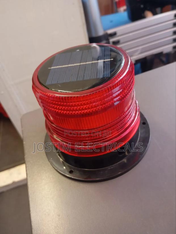 Solar Power Obstruction Light Red Light Aviation