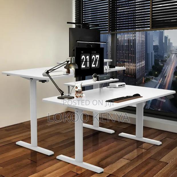 Office Desk: Sit and Stand Electric Height Office Desk