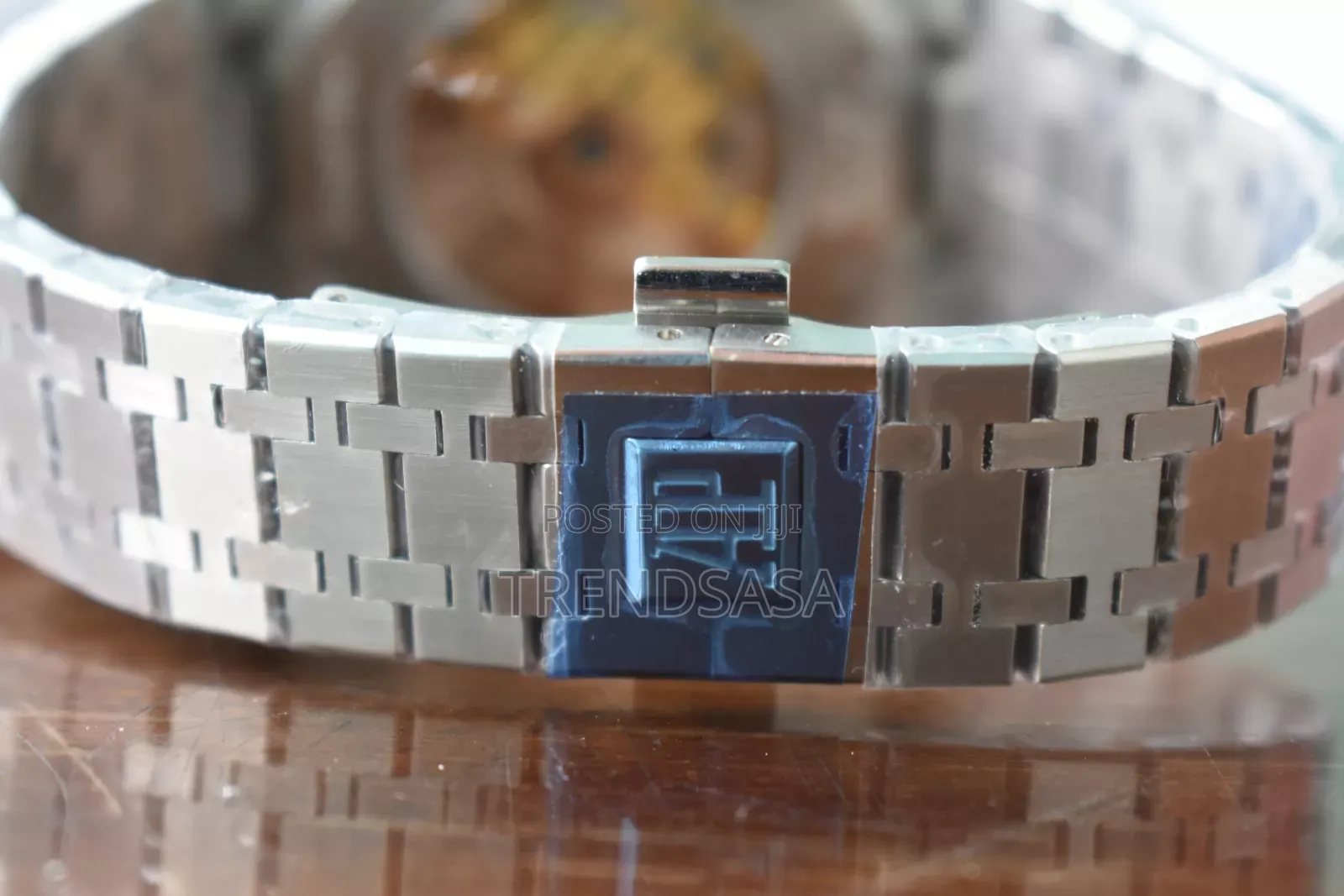 Audemars Piguet Tourbillion Silver Blue Sapphire Bezel