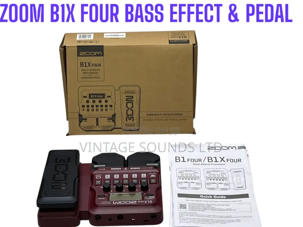 New Zoom B1X FOUR Bass Guitar Multi-Effects Processor/Pedal