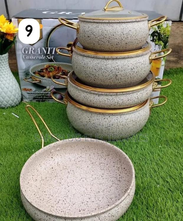 9 Pçs Granite Cookware Non Stick Coating - main view